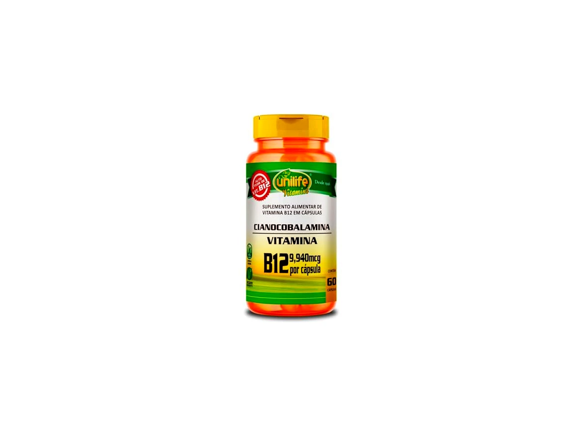 Revisão Vitamina B12 Cianocobalamina 9,94mcg 60 Cápsulas - Unilife Vitamins: evite na terceira idade e prefira suplementos líquidos