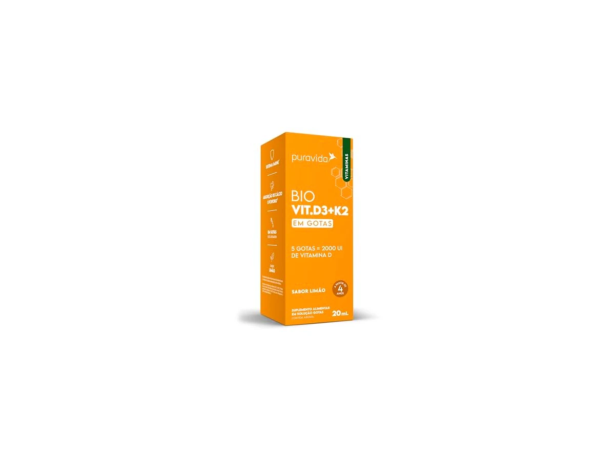 Revisão Vitamina D3 Drops 2.000 UI / gota em Óleo de Coco Sabor Limão - Gotas (Puravida, 20ml): a melhor escolha para ajustar a dose de toda a família