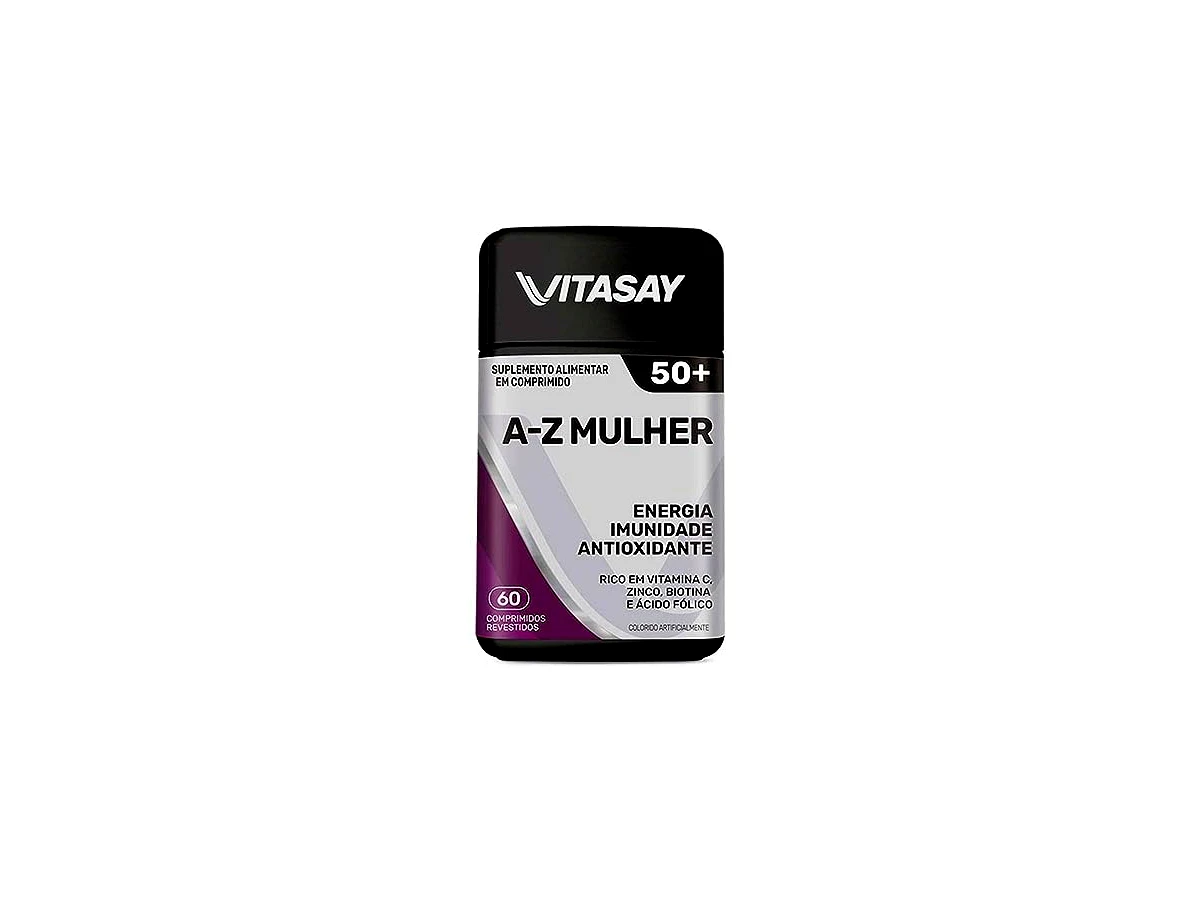 Revisão Vitasay 50+ Mulher Vitalidade A a Z - 60 Comprimidos Revestidos: suporte energético e ósseo sob medida para a maturidade