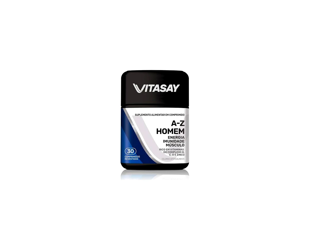 Revisão Vitasay 50+ Homem Multivitamínico de A a Z - 60 Comprimidos: energia rápida para manhãs produtivas na maturidade
