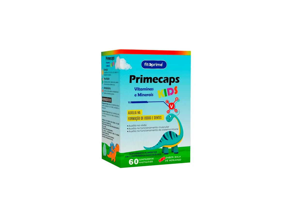 Revisão Primecaps Kids Vitamina Infantil Mastigável 60 Comprimidos Sabor Morango: minerais premium em formato lúdico, mas com ressalvas na fórmula
