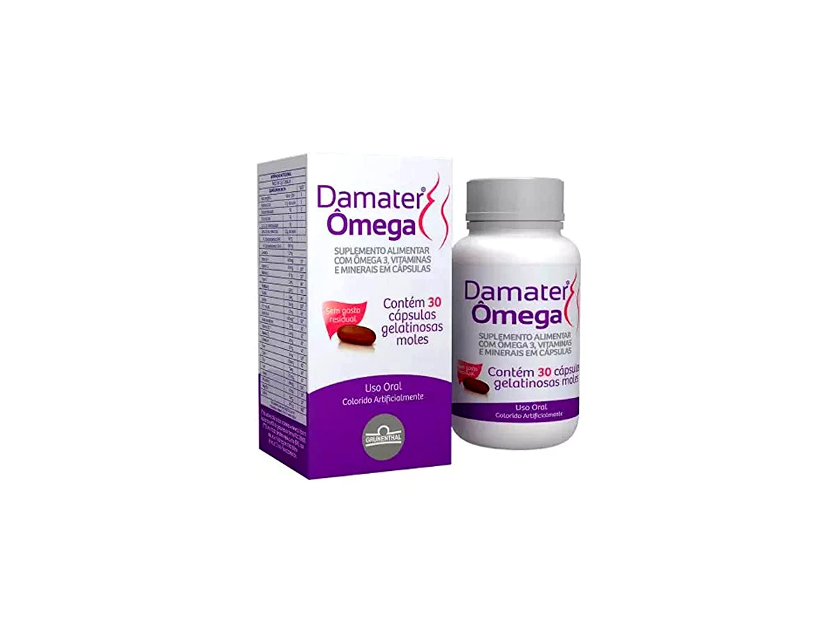 Revisão Damater Ômega 3 Suplemento Vitamínico Mantecorp Farmasa 30 Cápsulas: praticidade premium em dose única para a gestação