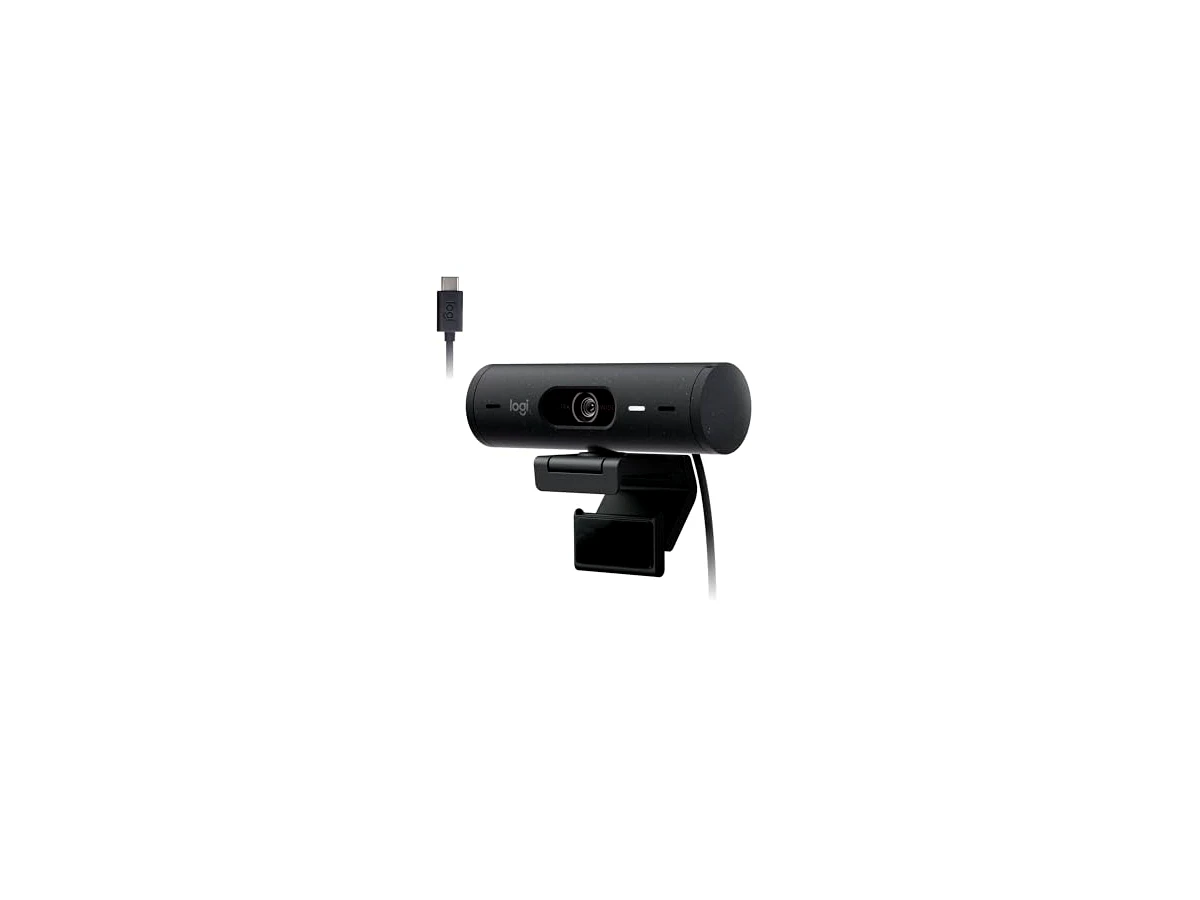 Revisão Webcam Full HD Logitech Brio 500 com Microfones Duplos com Redução de Ruídos, Proteção de Privacidade, Correção de Luz e Enquadramento Automático - Grafite: o melhor equilíbrio para chamadas de trabalho e home office