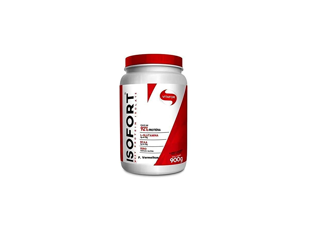 Revisão Vitafor Isofort Whey Protein Isolado Sabor Frutas Vermelhas - Pote 900g: pureza máxima para dietas rigorosas e digestão leve